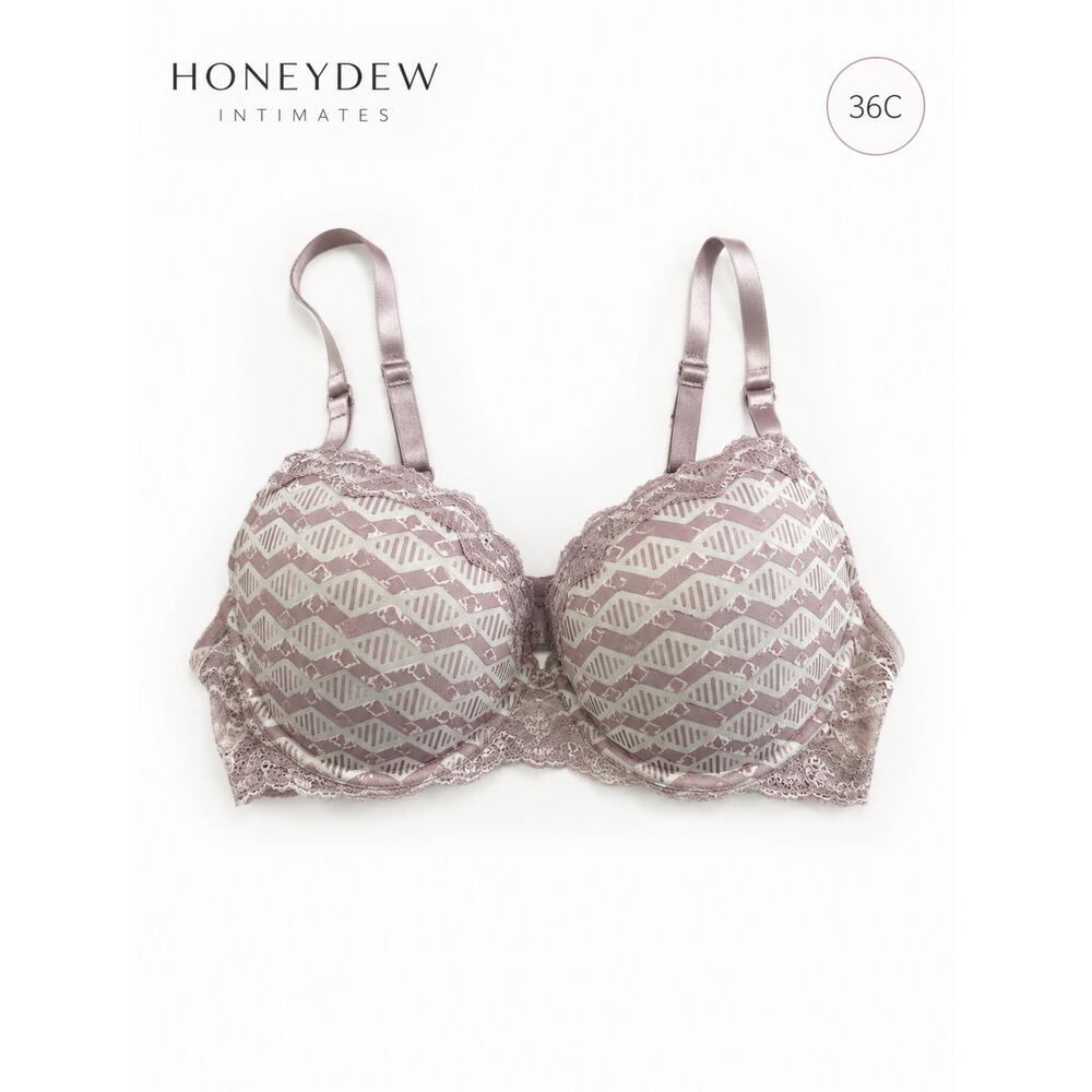 Honeydew Intimates Bra 36C Dusty Lavender Padded Lace Adjustable Straps